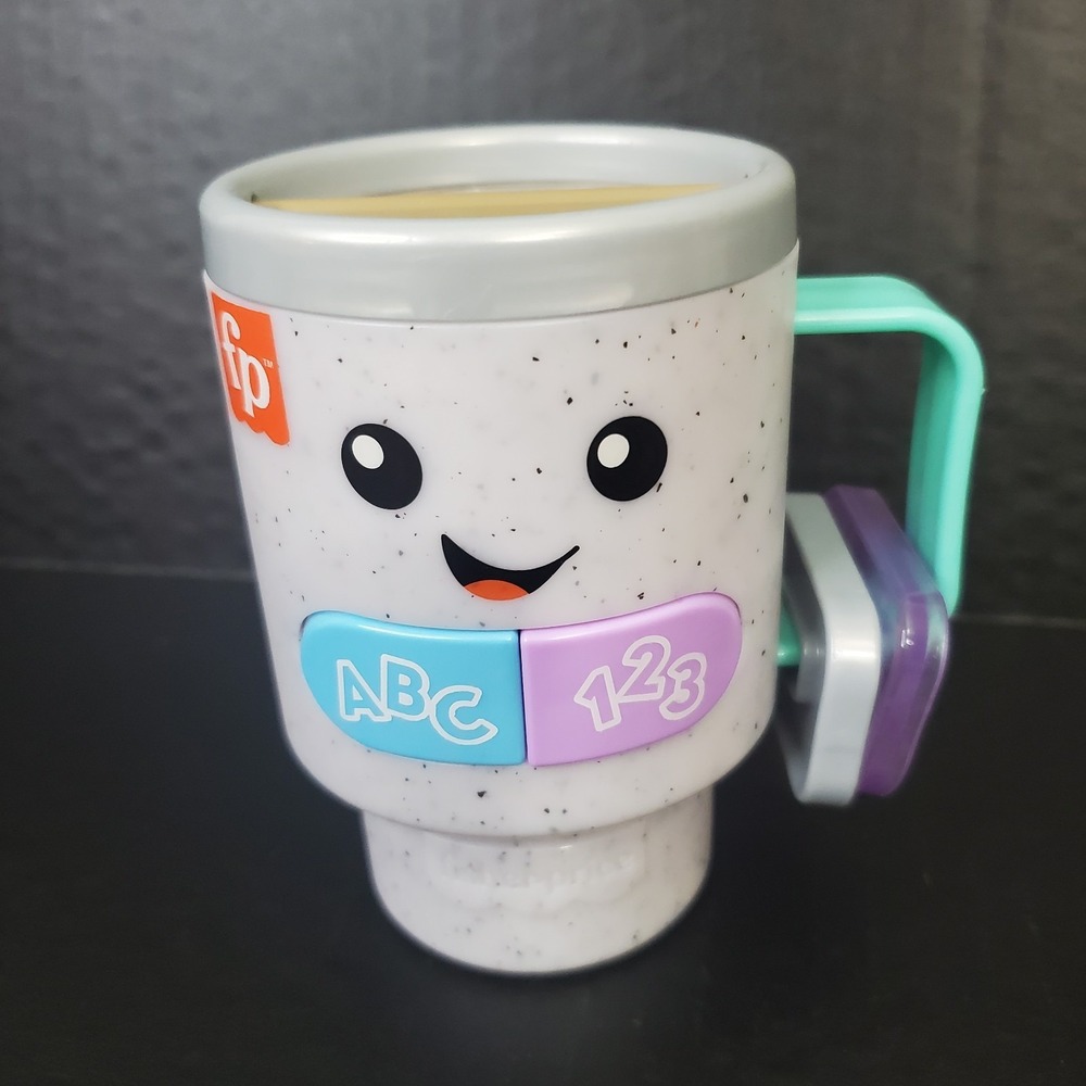 Fisher Price Laugh & Learn Musical Coffee Cup Talking Tumbler LIGHTS Up VIDEO